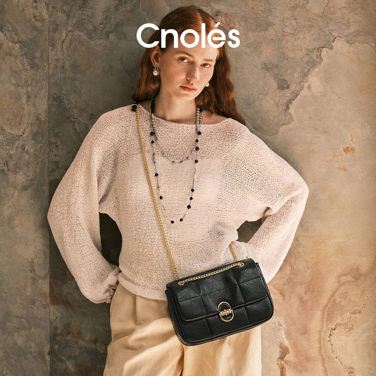 Cnoles蔻一链条腋下包B00166-3A