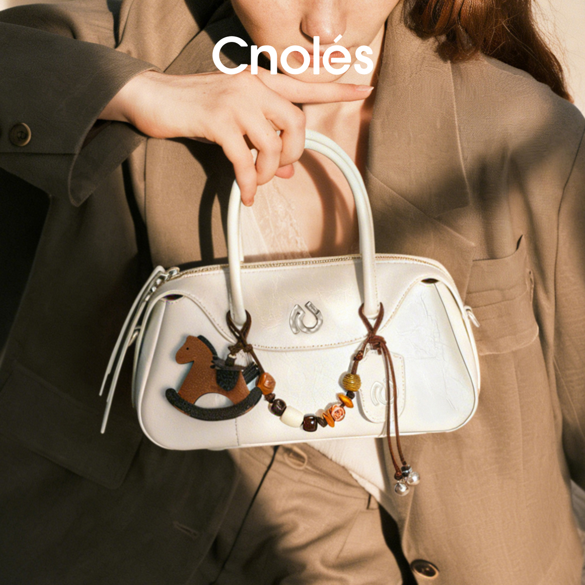 Cnoles蔻一诗岚包保龄球包女包C00464D